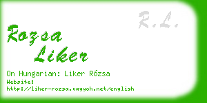 rozsa liker business card